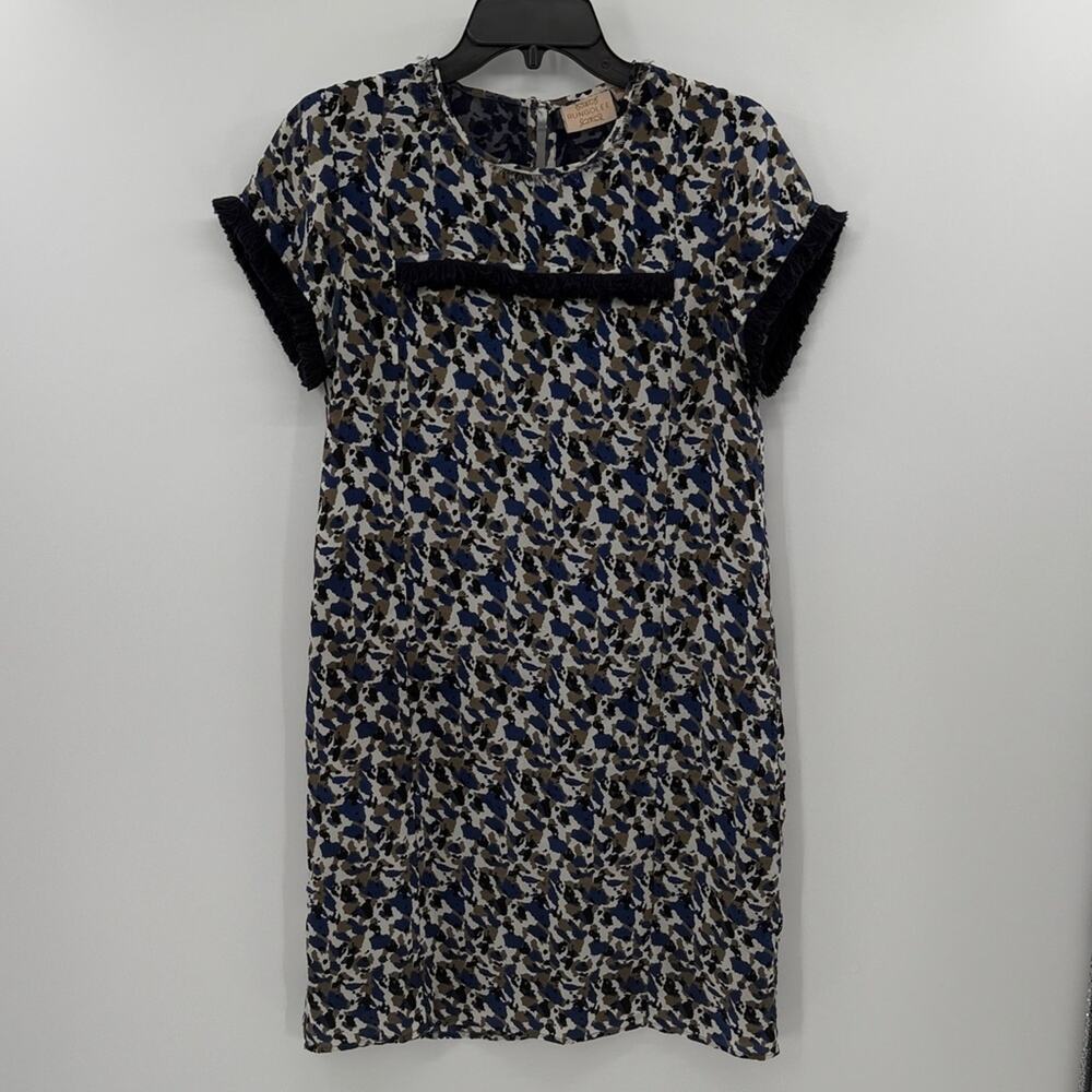 Rungolee Short Sleeve Mini Dress - Cream/Navy/Tan - XS